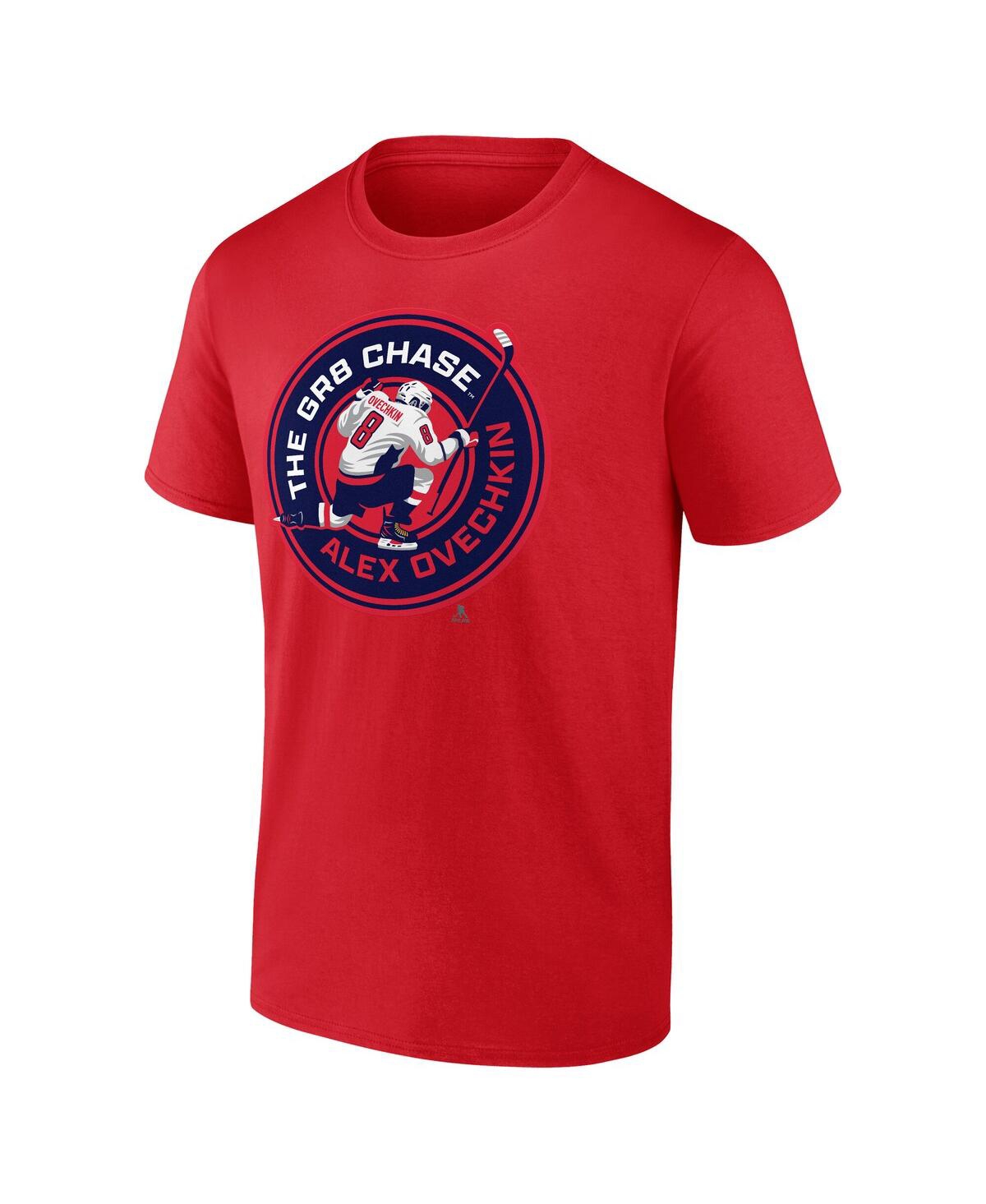 Fanatics Men's Alexander Ovechkin Red Washington Capitals The Gr8 Chase T-shirt In Red