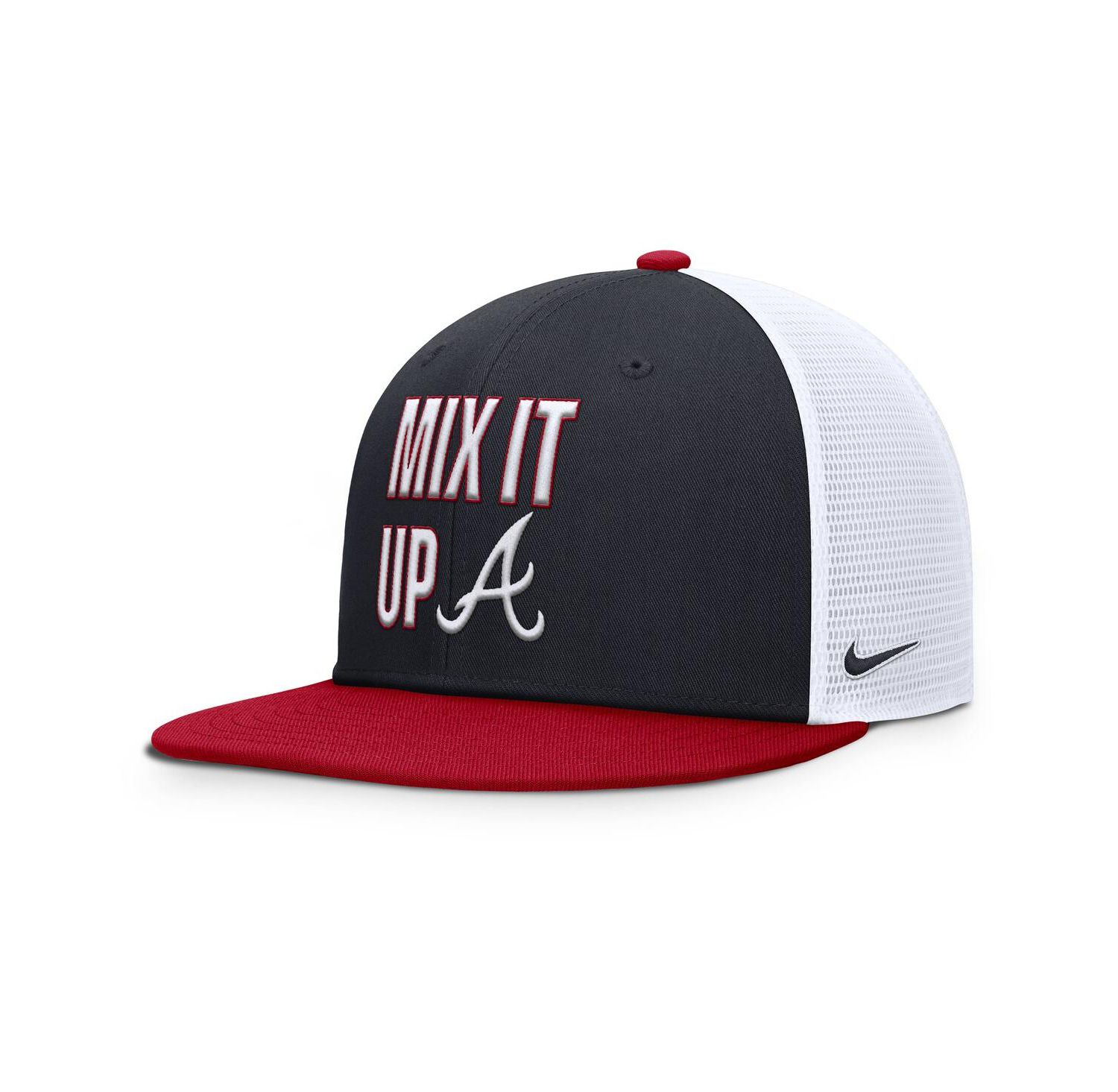 Men's Navy/Red Atlanta Braves Pro Performance Trucker Snapback Hat