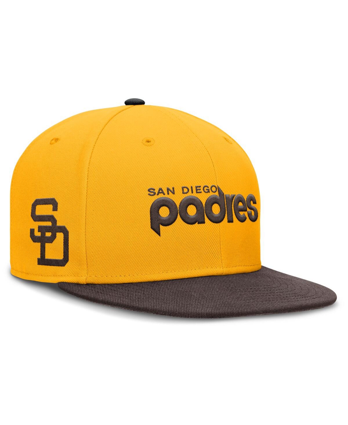 Nike Men's Gold San Diego Padres True Performance Fitted Hat In Gold