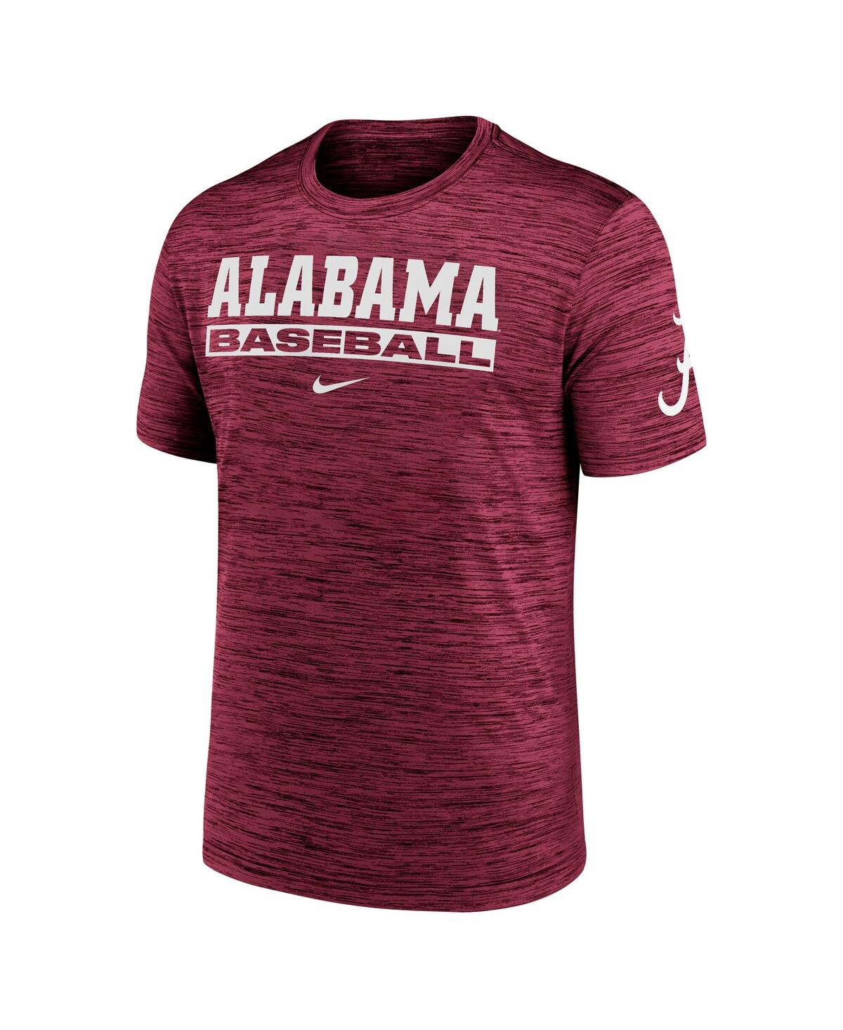 Nike Crimson Alabama Crimson Tide Velocity Baseball Wordmark Stack Performance T-shirt In Crimson