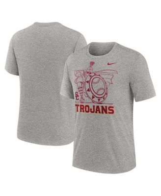 Nike - Men's Heather Gray USC Trojans Campus Local Tri-Blend T-Shirt