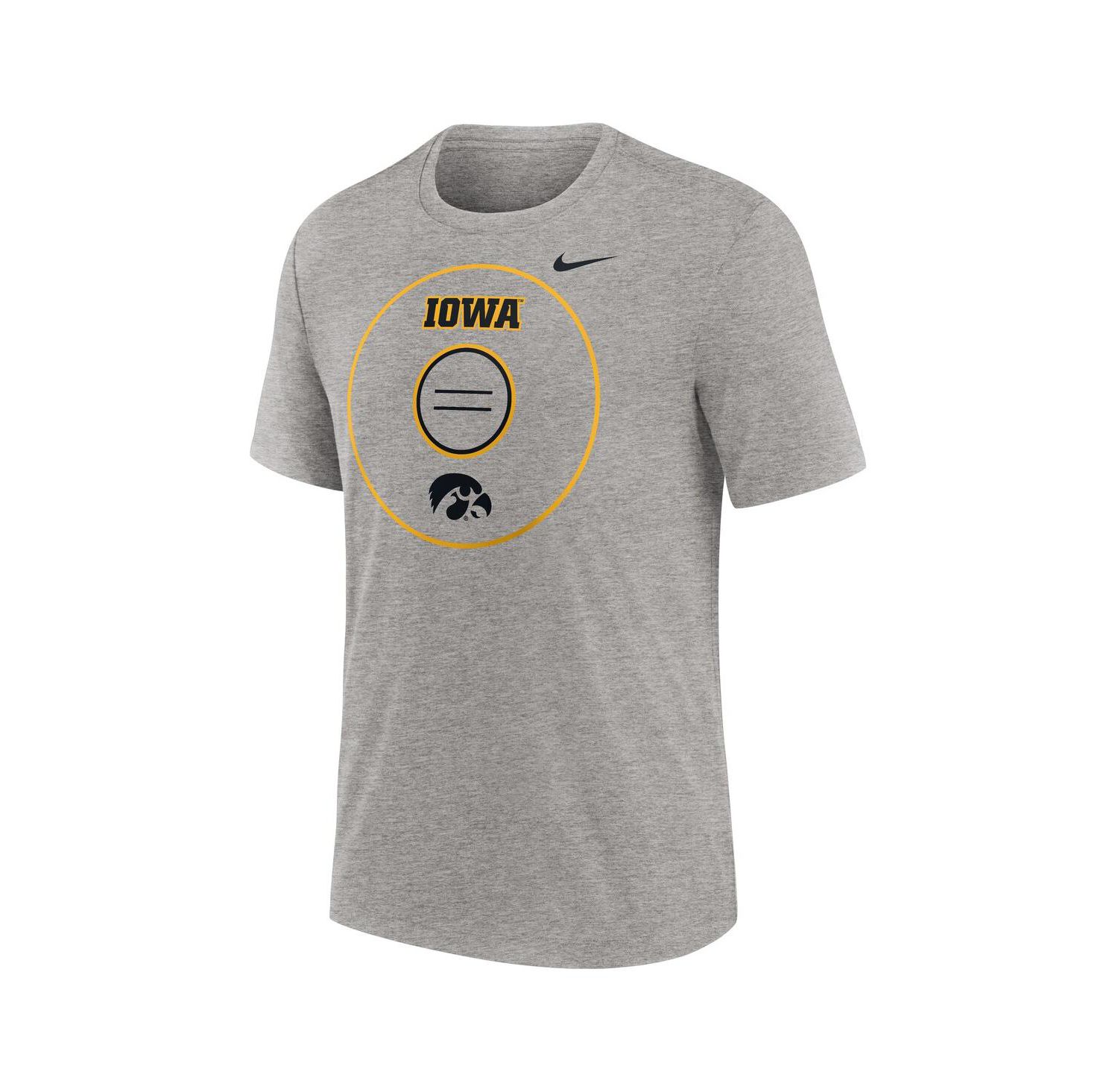 Men's Heather Gray Iowa Hawkeyes Campus Local Tri-Blend T-Shirt
