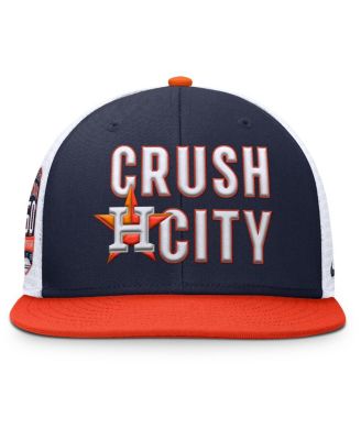 Men's Navy/Orange Houston Astros Pro Performance Trucker Snapback Hat