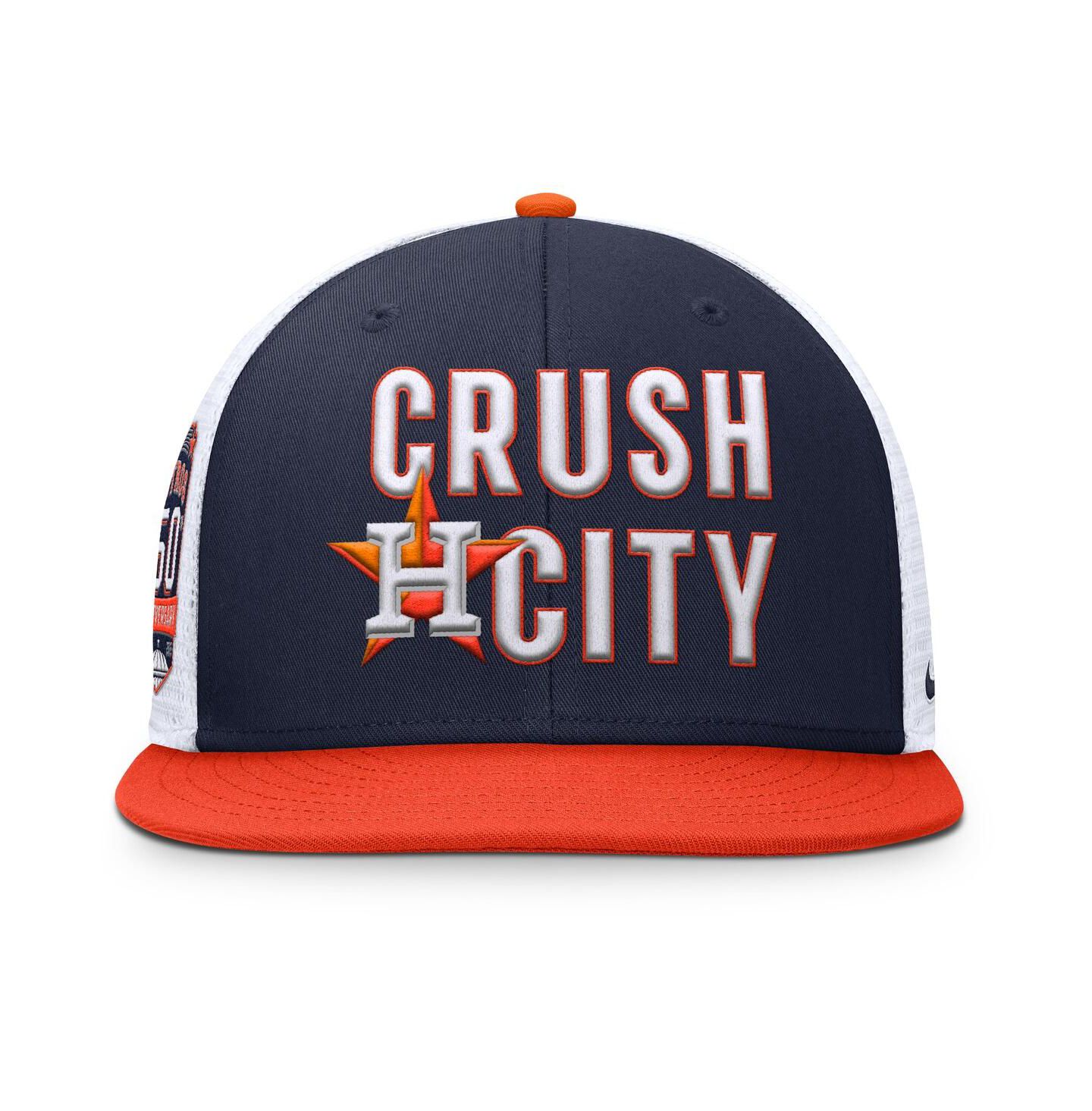 Мужская кепка Nike Navy/Orange Houston Astros Pro Performance Trucker Snapback Hat — фото 4