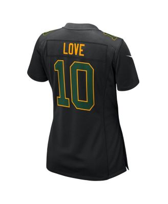Women's Jordan Love Black Green Bay Packers Fashion Game Jersey