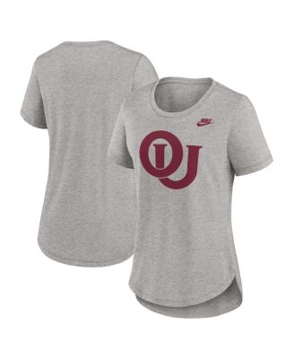 Nike - Women's Heather Gray Oklahoma Sooners Legacy Tri-Blend T-Shirt
