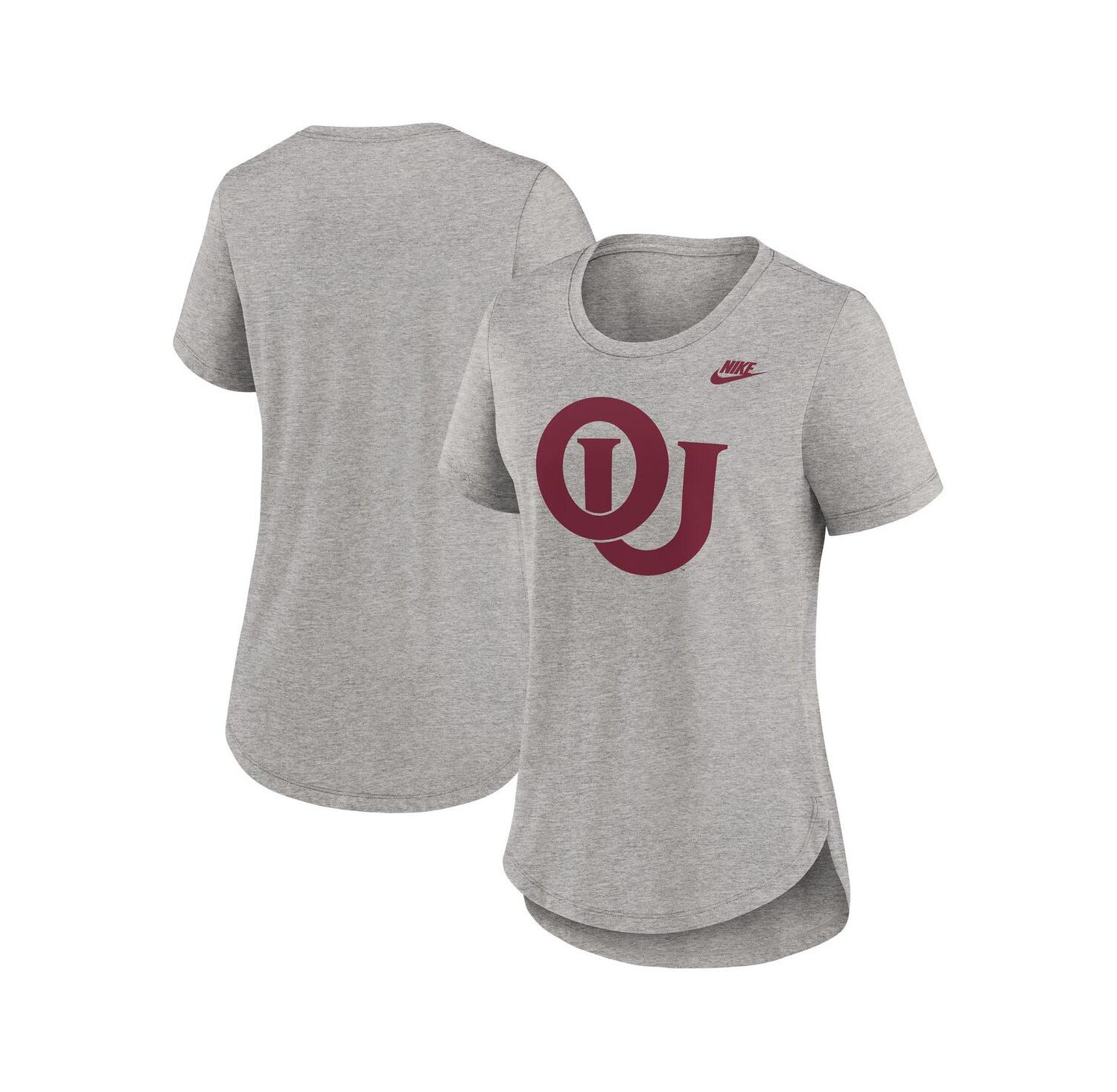 Women's Heather Gray Oklahoma Sooners Legacy Tri-Blend T-Shirt