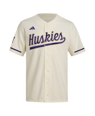 Men's Cream Washington Huskies Replica Baseball Jersey