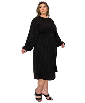 Plus Size Audrey Ruched Midi Dress