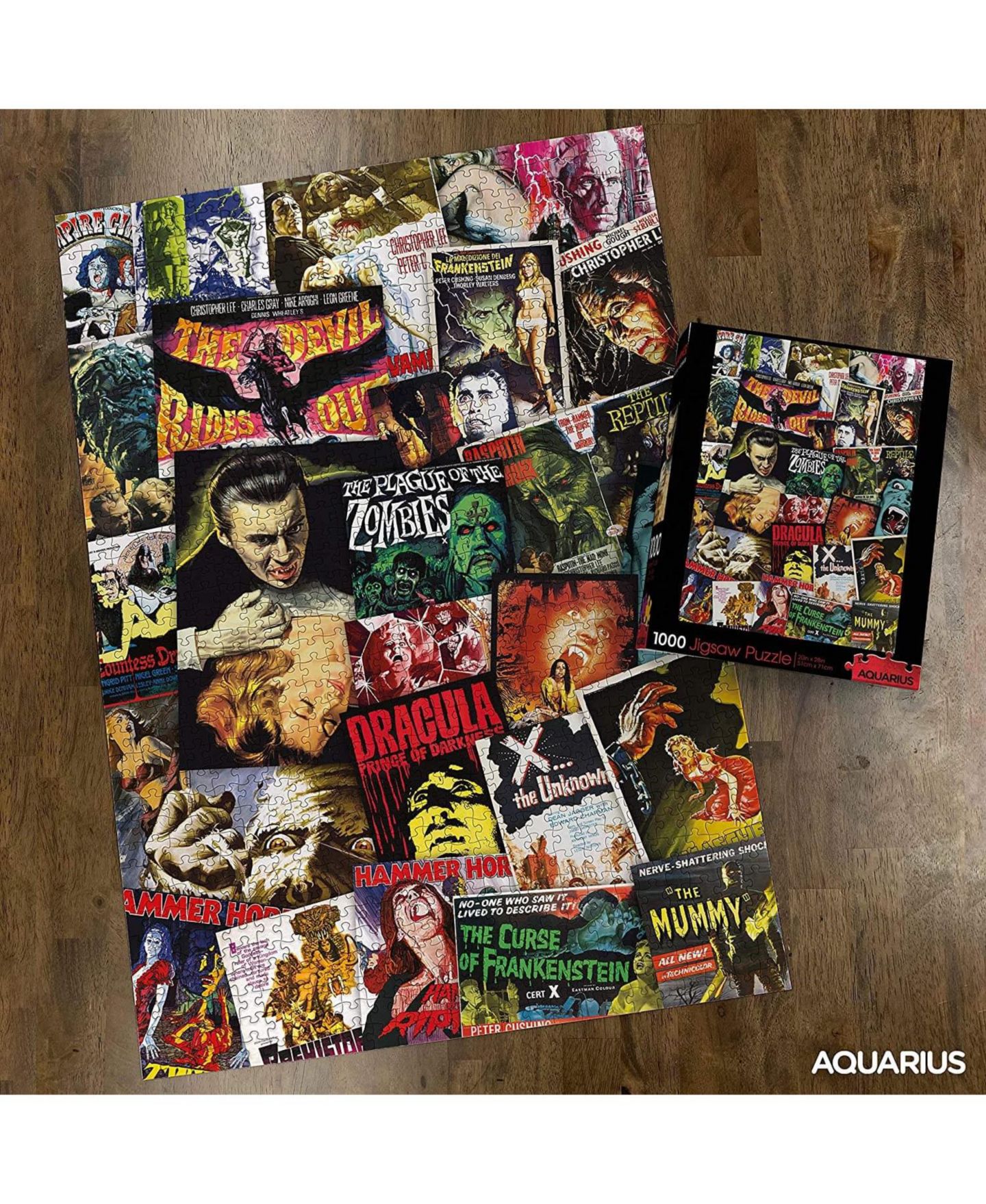 Детский пазл NMR Distribution Hammer Classic Horror Movies Collage 1000 Piece Jigsaw Puzzle, Ages 14+ — фото 3