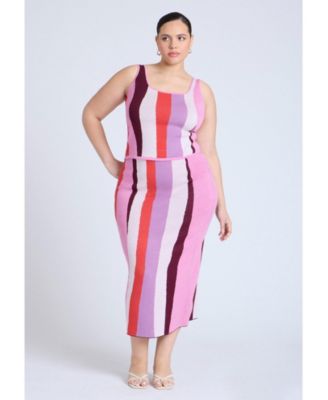 Women's Intarsia Column Skirt