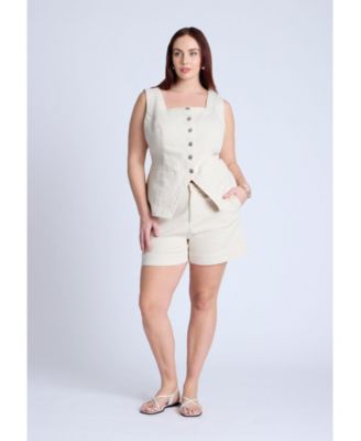 Women's Plus Size Trouser Denim Short