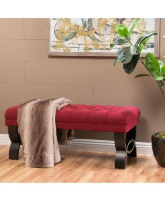 Tufted Ottoman Bench with Diamond Stitching and Elegant Half-Circle Legs for Classic and Modern Interiors-The Pop Home