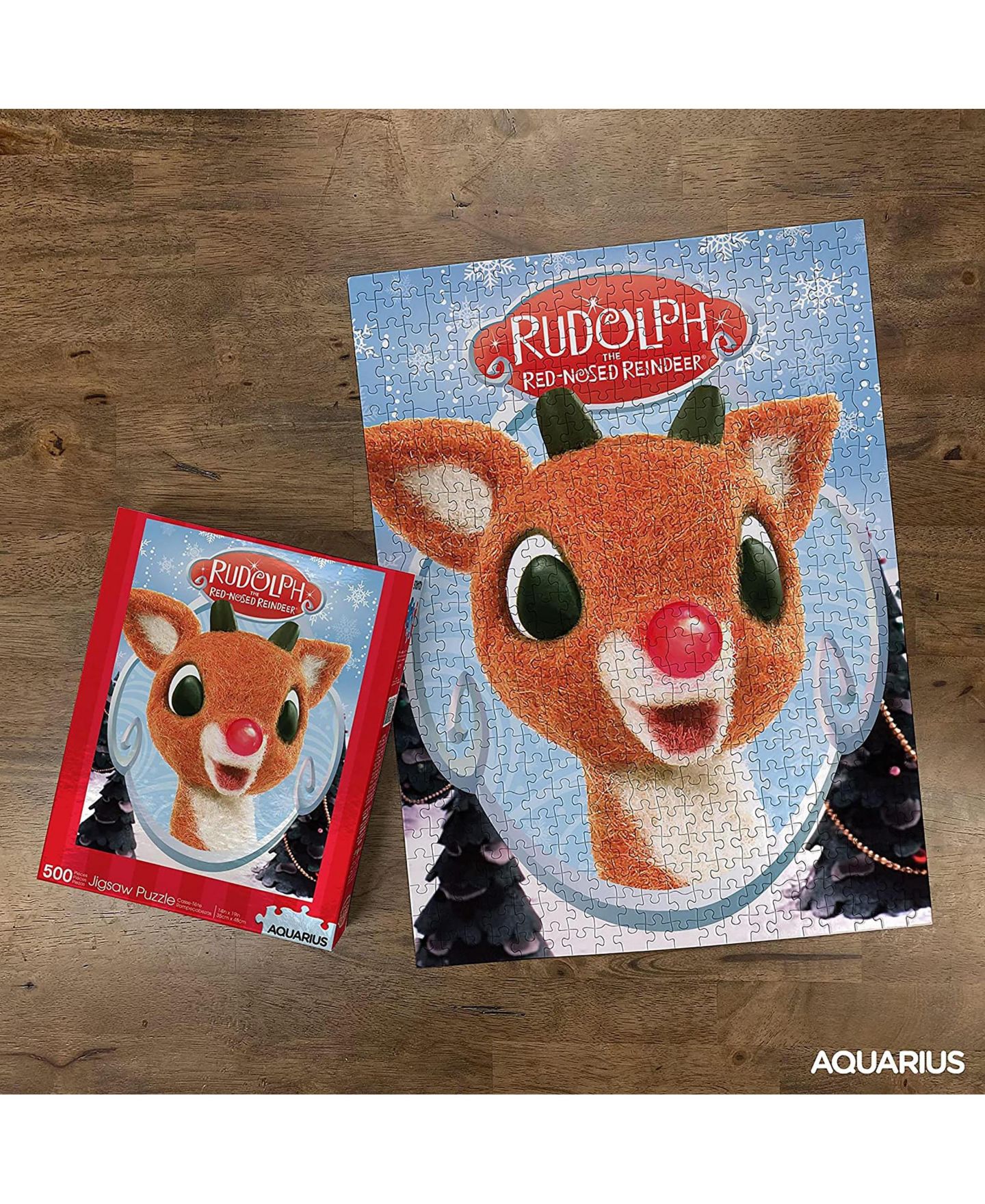 Детский пазл NMR Distribution Rudolph the Red-Nosed Reindeer Collage 500 Piece Jigsaw Puzzle, Ages 14+ — фото 3