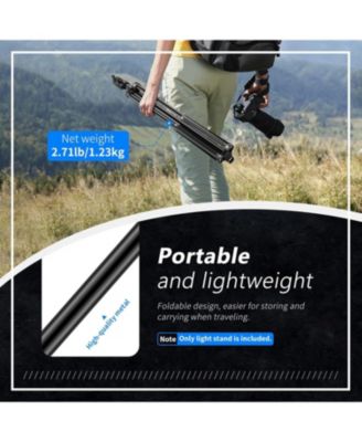Photography Light Stand, 3-6.6ft/92-200cm Adjustable Sturdy Tripod Stand for Reflectors, Softboxes, Lights, Umbrellas, Load Capacity: 17.6lb/8kg