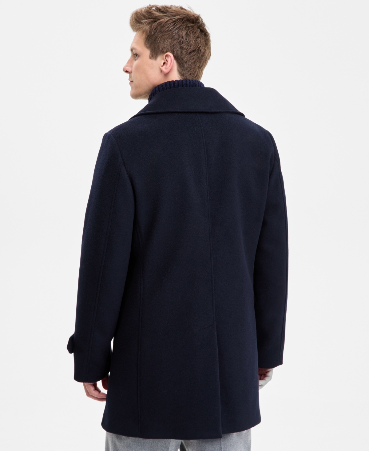 Tommy Hilfiger Men's Classic-fit Double Breasted Overcoat In Blue