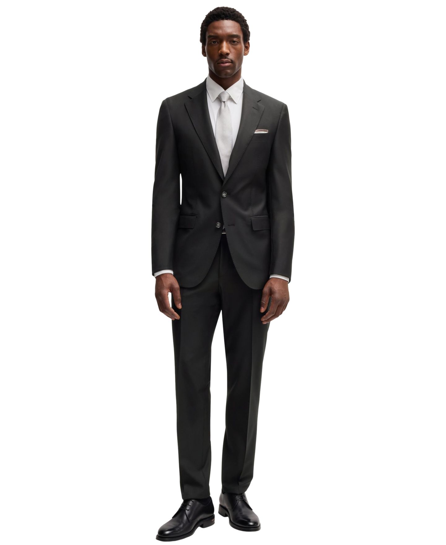 Мужская куртка Hugo Boss Virgin Wool Slim-Fit, цвет: Чёрный — фото 3