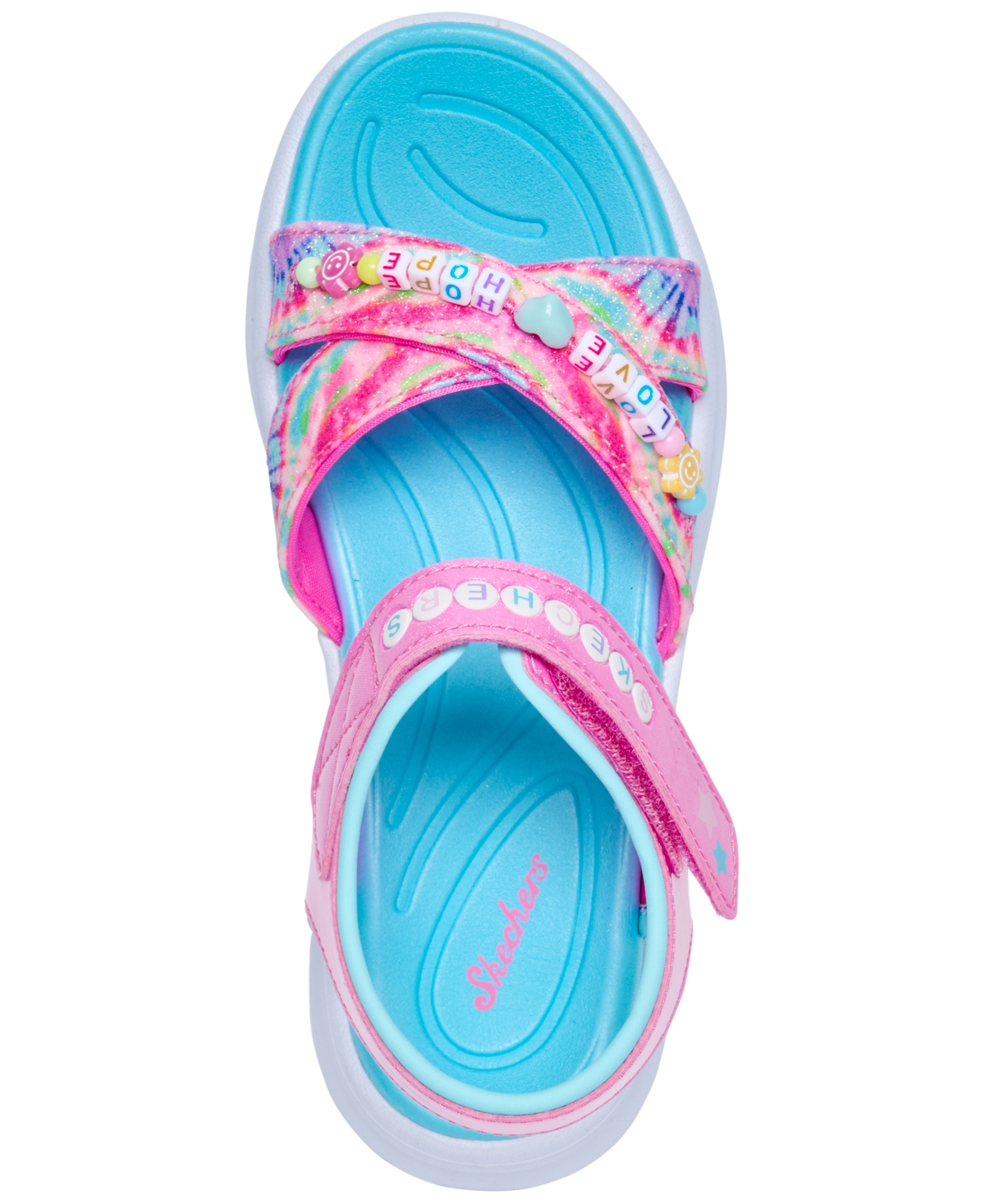 Skechers Little Girls' Jumpsters Sandal In Pink,multi