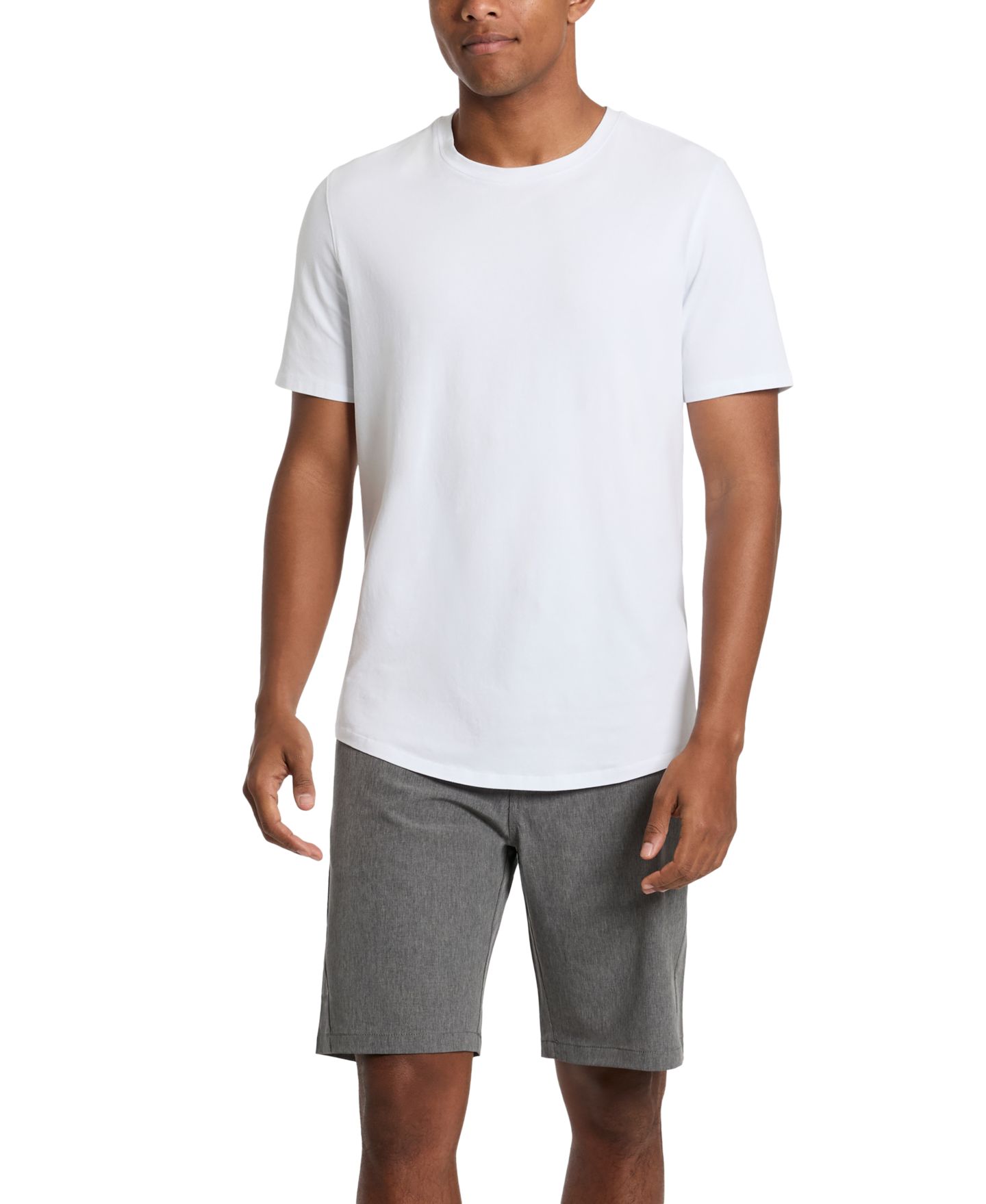 Мужские шорты Kenneth Cole Heathered Tech Performance 9" Shorts, цвет: Серый меланжевый — фото 5
