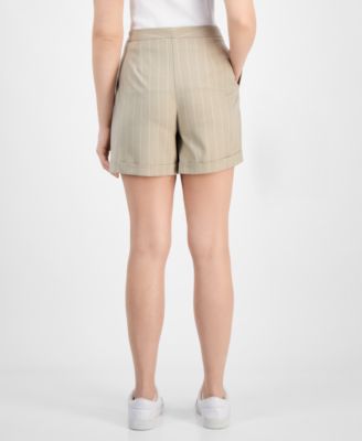 BOSS Orange Women's Tapered-Fit Pinstriped Shorts