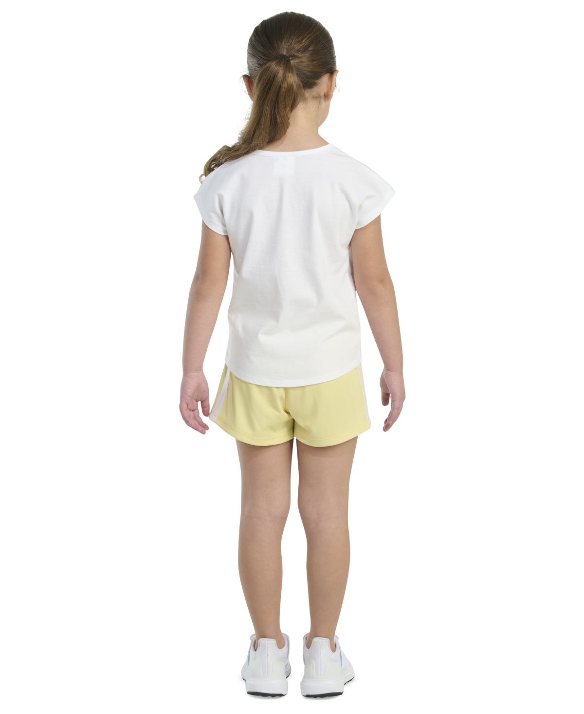 Adidas Originals Toddler And Little Girls 2-piece Short Sleeve Graphic T-shirt And Mesh Short Set