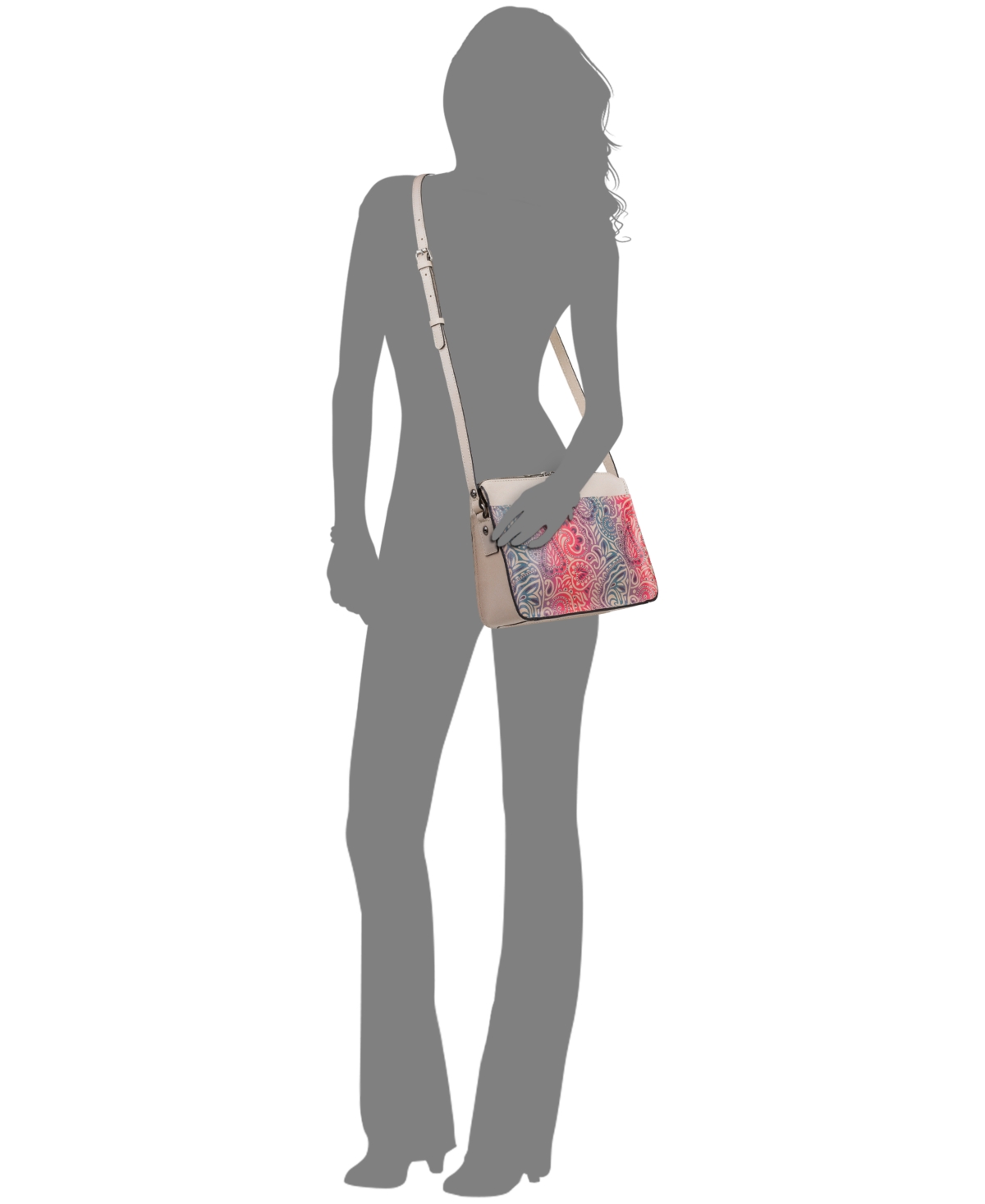 Shop Patricia Nash Nazaire Crossbody Bag In Chalk White,greek Ombre