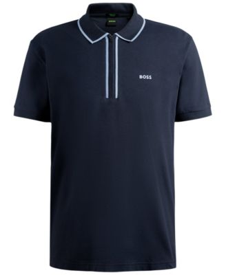 Men's Contrasting Stripes Polo