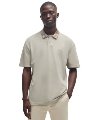 Men's Jungle-Artwork Pique Polo