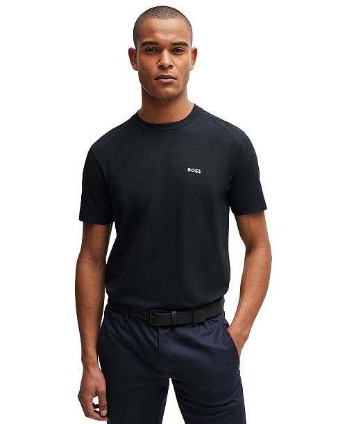 alfani BOSS by Hugo Boss Men's Contrast Logo Regular-Fit T-Shirt Brands