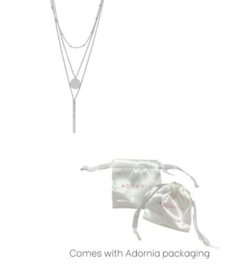 Tarnish Resistant Silver Layered Pendant Necklace Set