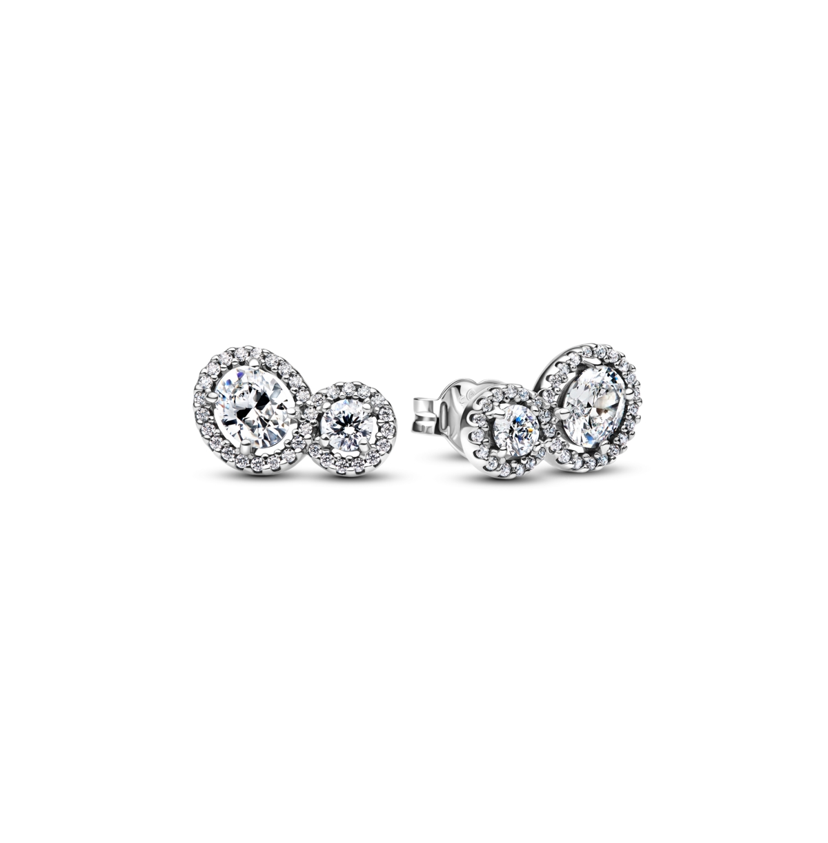 Pandora Sterling Silver Halo Stud Earrings