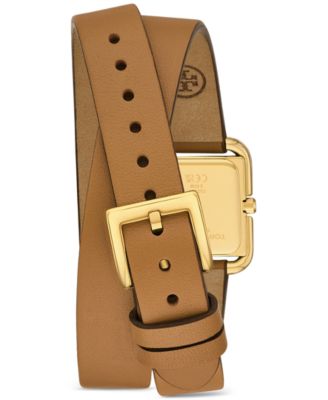 Women's The Kira Brown Leather Wrap Strap Watch 18mm