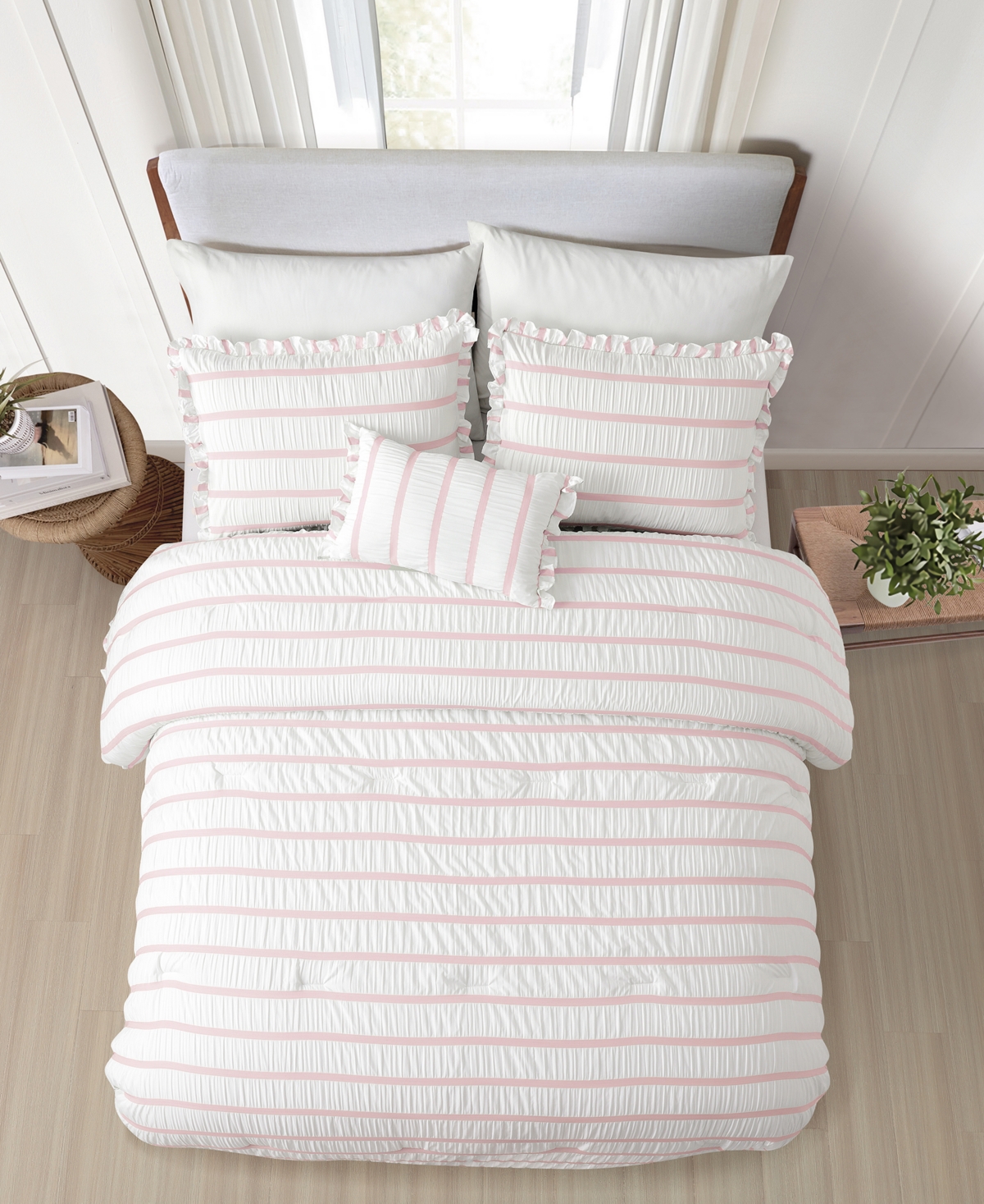 Sunham Splendid Kona Seersucker 4-pc. Comforter Sets