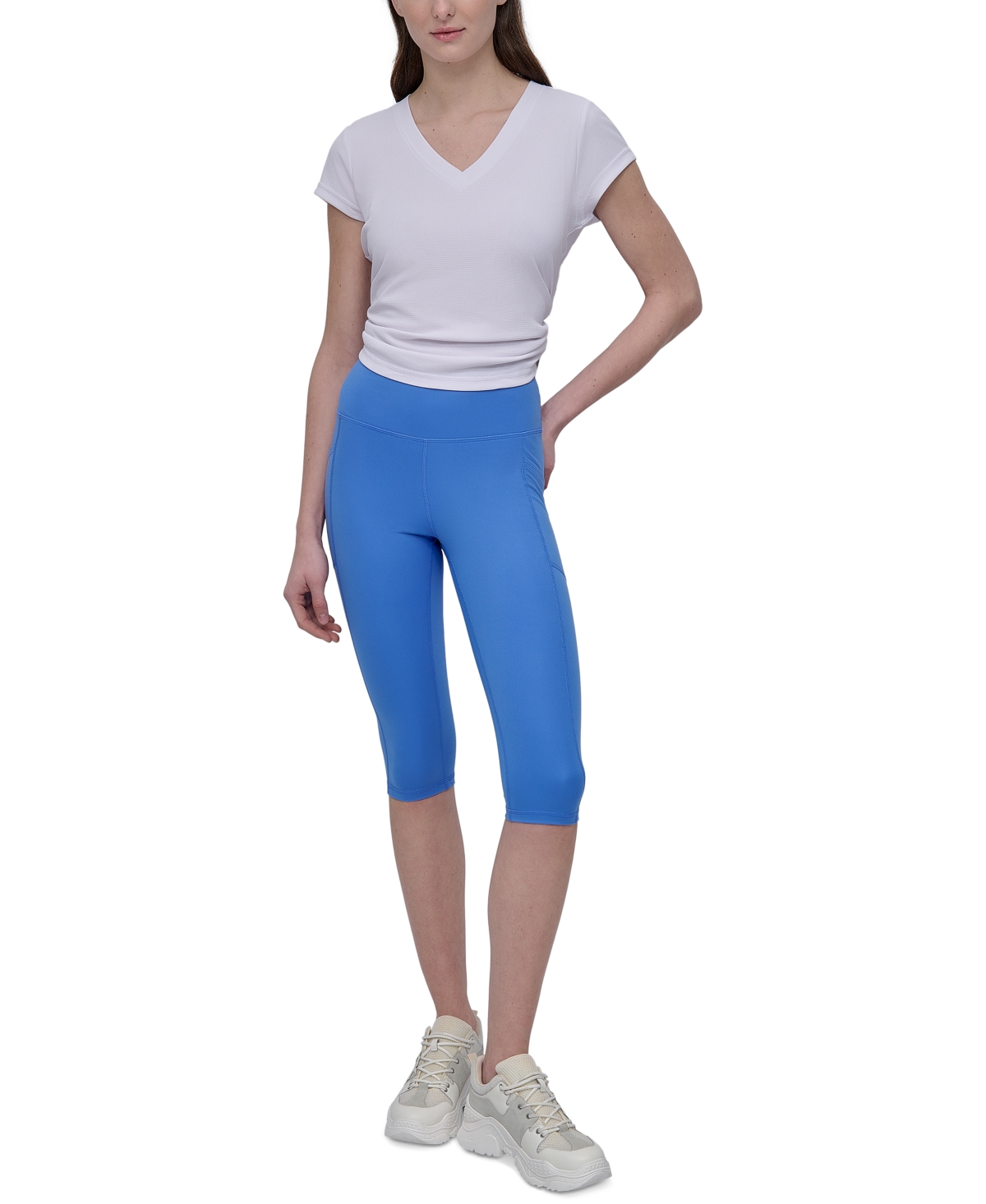 Dkny Sport Women's Balance Compression High-waist Capri Pants