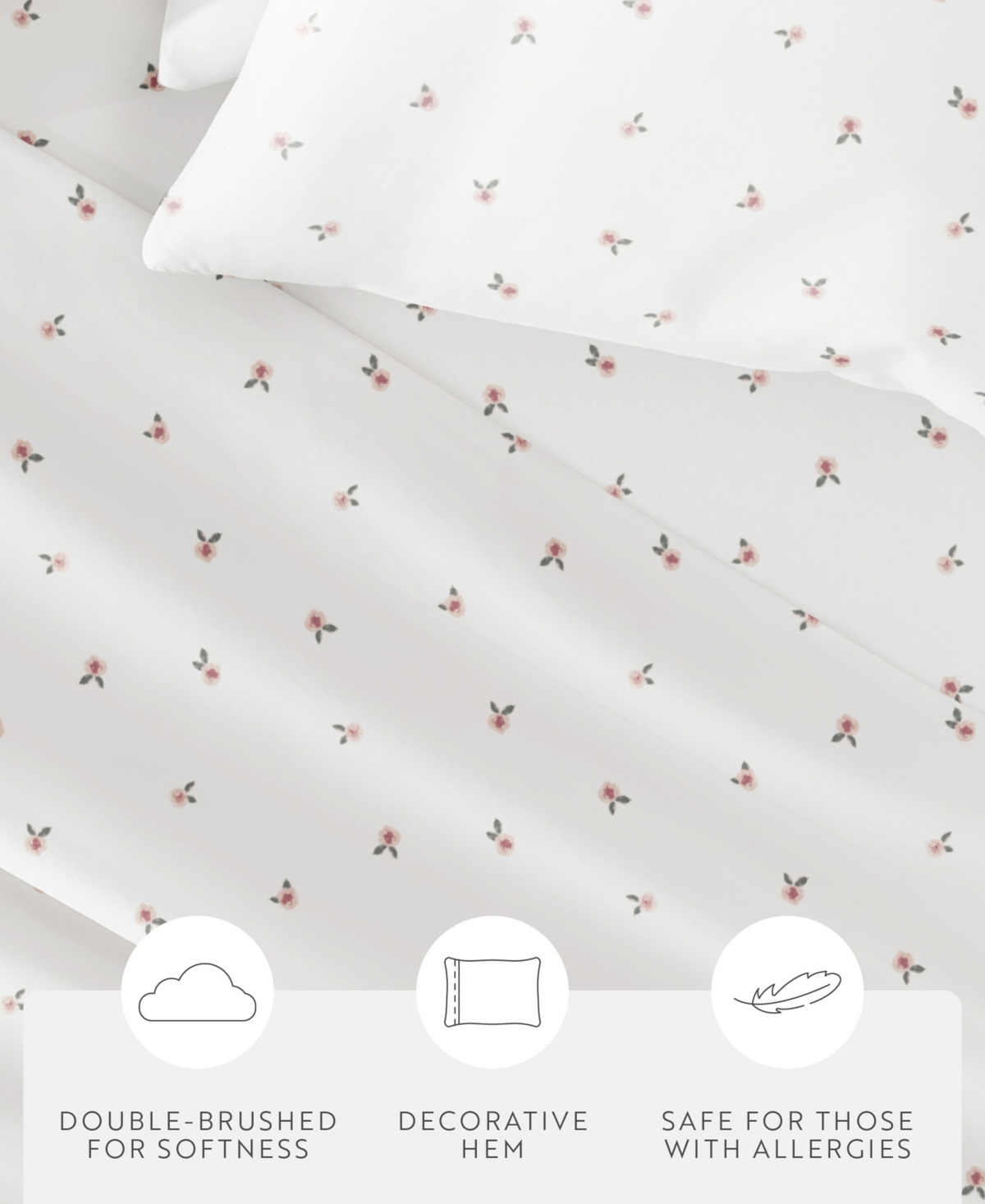 Kaycie Gray Printed Microfiber 4-pc. Sheet Set, Full