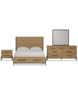 Linstead 3-Pc. King Panel Storage Set (Bed, Dresser & Nightstand), Created for Macy's
