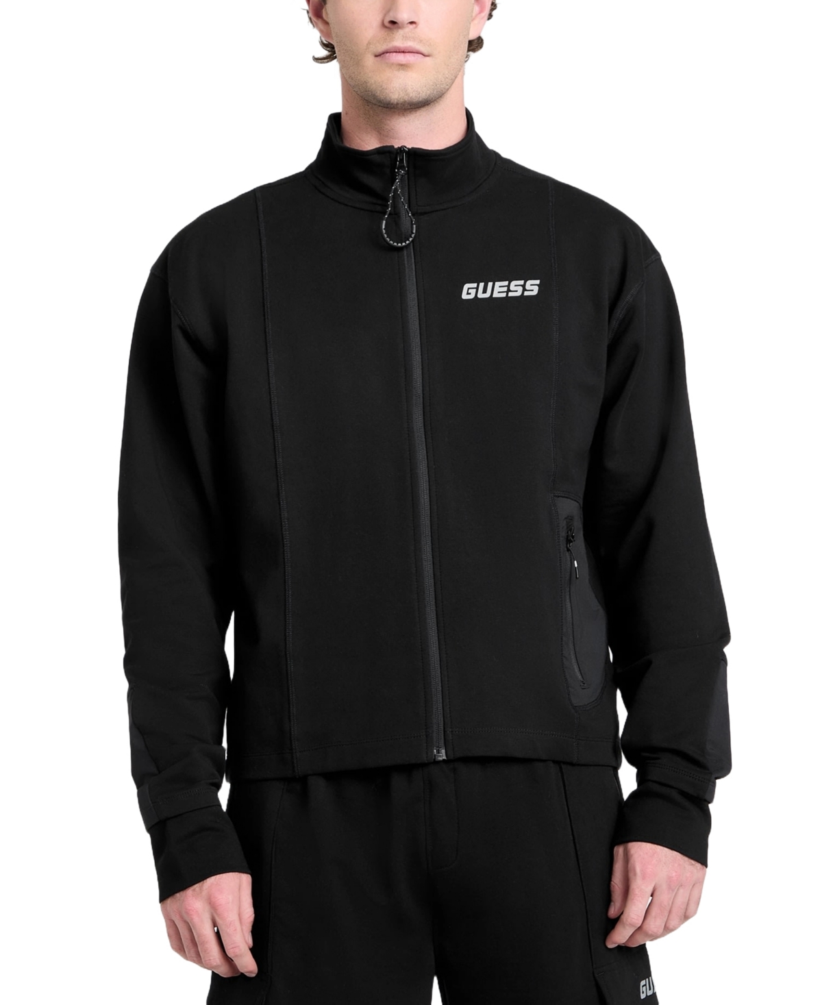Men's Full-Zip Logo Sweatshirt - Jet Black A996