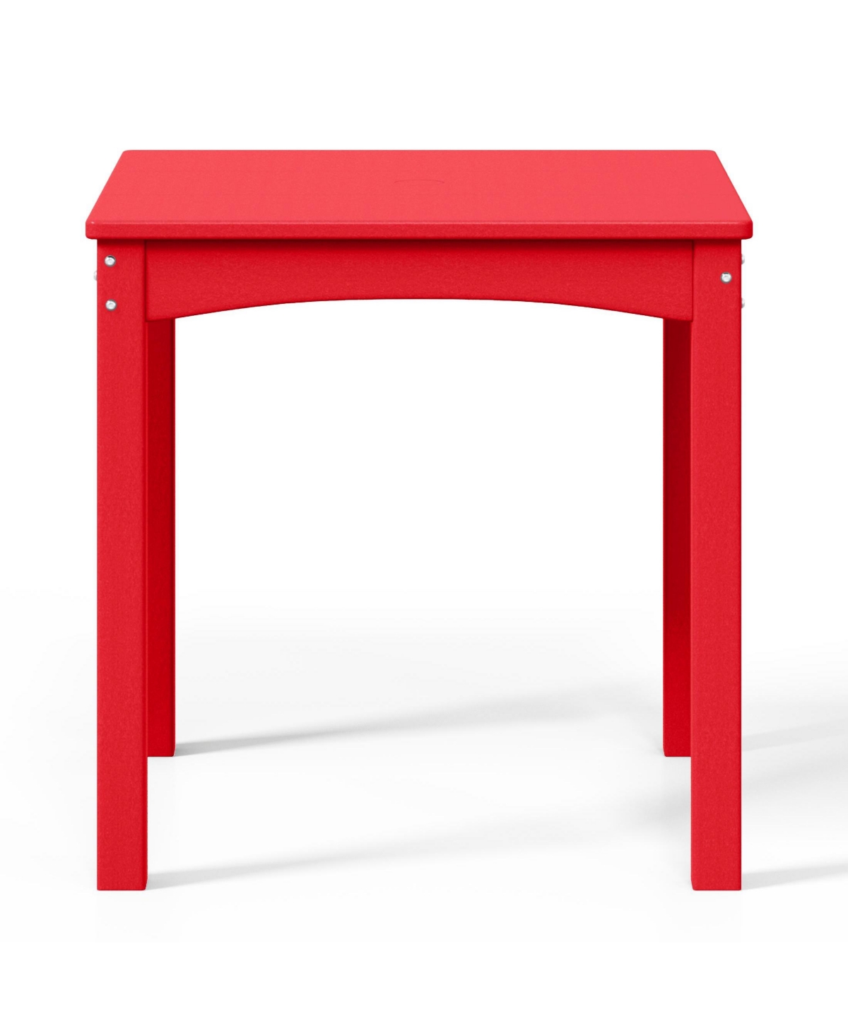 Kids 24" Wide Hdpe Plastic Childrens Square Dinner Table - Red