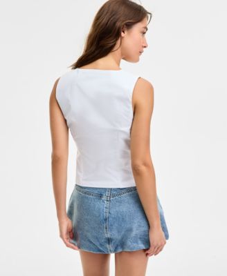 Women's Aliza Sleeveless Tie-Front Top