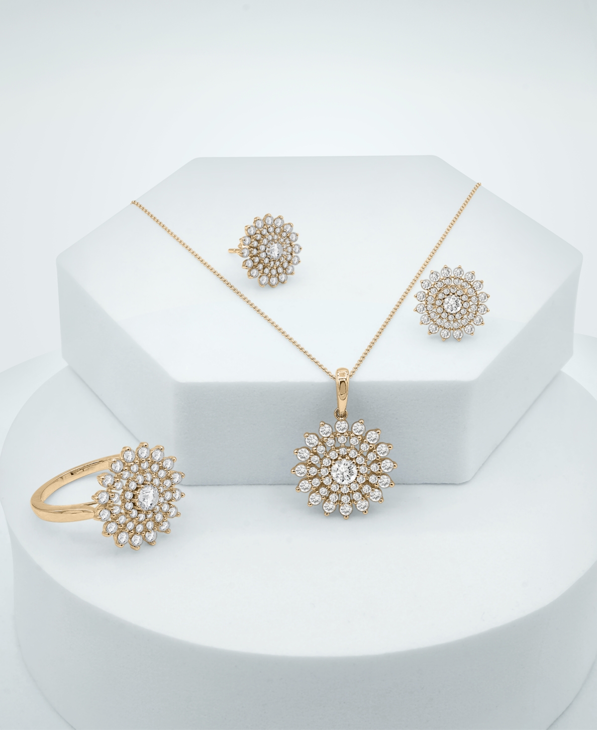 Wrapped In Love Diamond Flower Cluster Ring (1 Ct. T.w) In 14k Gold, Exclusively At Macy's In Yellow Gold