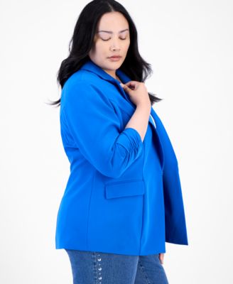 Plus Size 3/4-Sleeve Blazer, Created for Macy's 