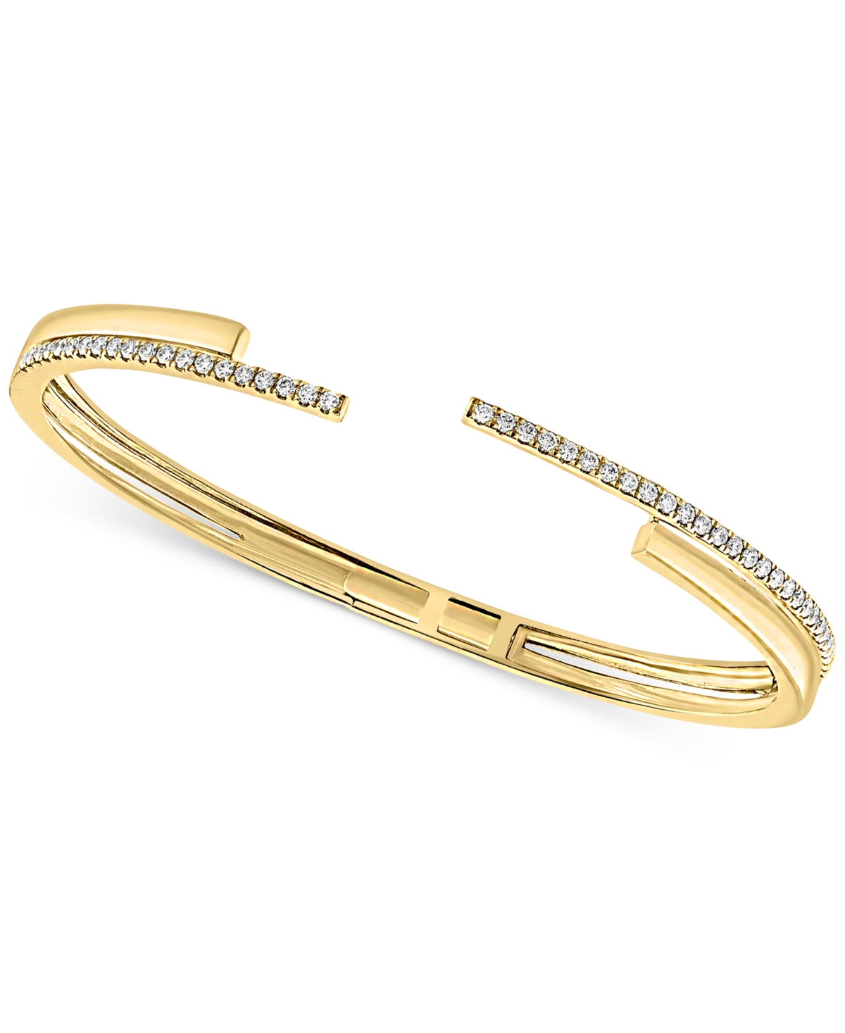 Diamond Double Row Bangle Bracelet (1/2 ct. t.w.) in 14k Gold - Yellow Gold