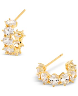 Crystal Mama Pendant Necklace & Hoop Earrings Set 