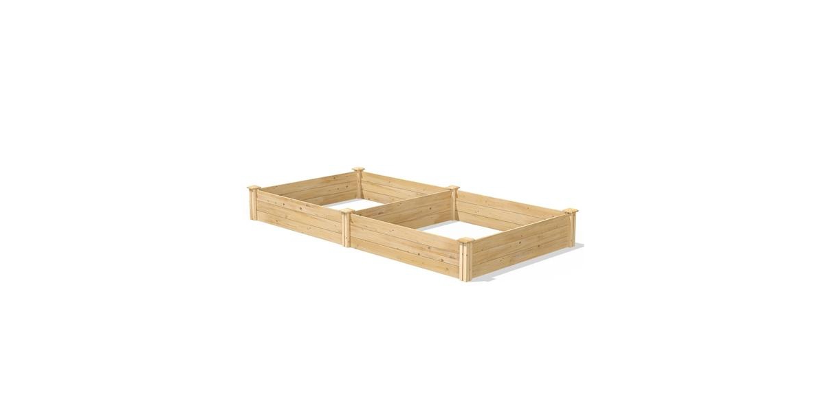Outdoor Raised Garden Bed - Durable Design for Plants and Herbs - Natural