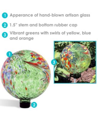 Gazing Globe Glass Garden Ball for Lawn, Patio or Indoors - 10" Diameter