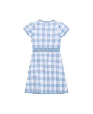 Toddler Girls Short Sleeve Button Front Sweater Dress