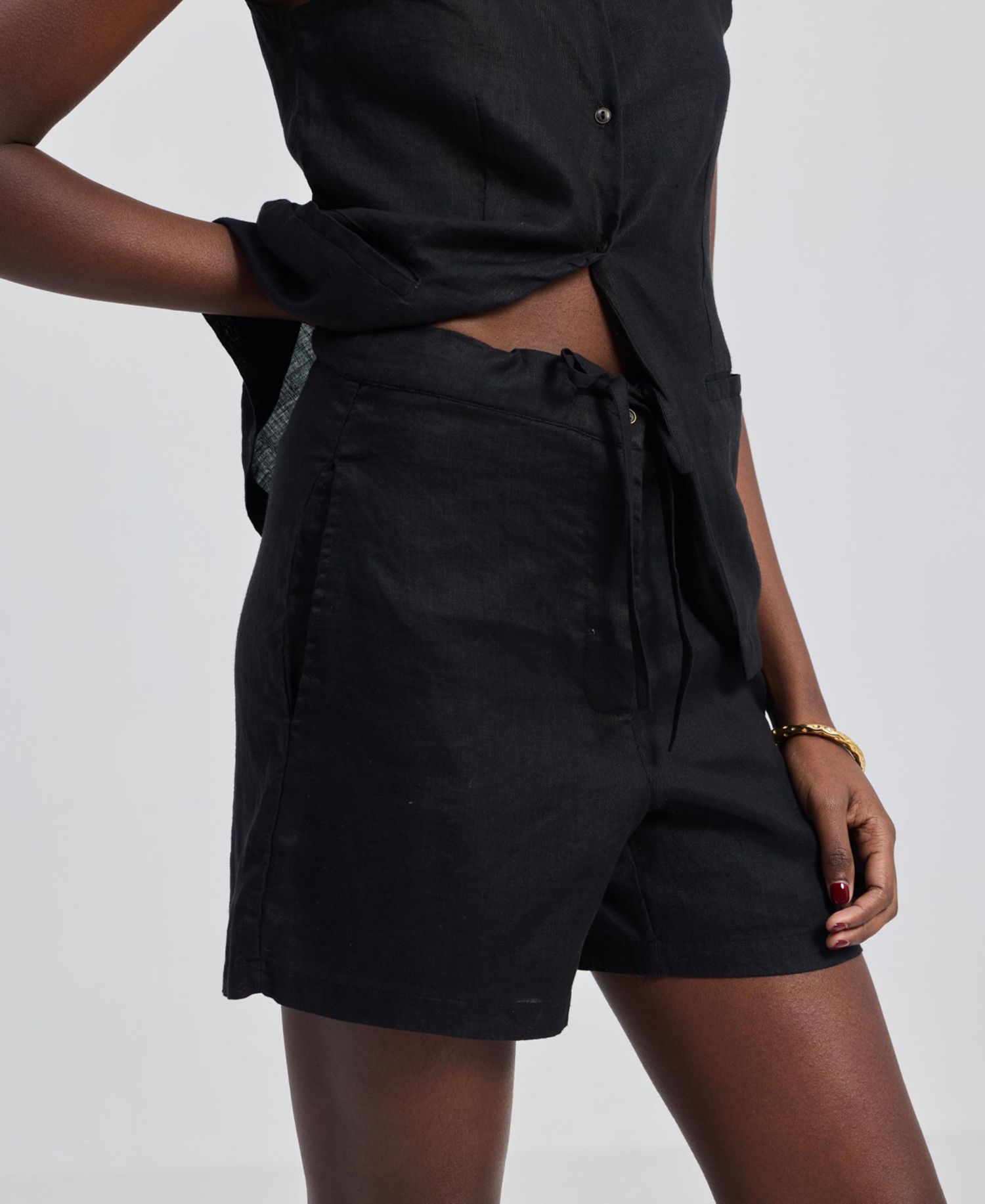 Women's Hemp Shorts in Black