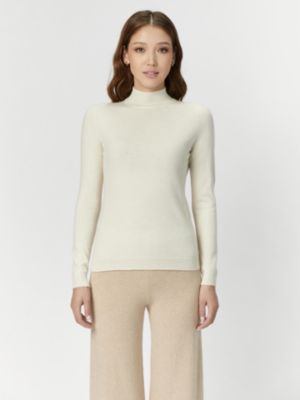 Women's Organic Color Essential Cashmere Mock Neck Sweater