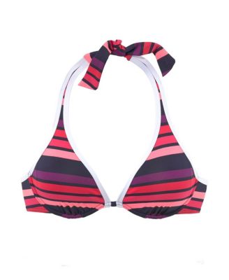 Women's Striped Underwire Bikini Swimsuit Top Bra Sizing