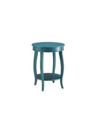 Round Solid Wood End Table with Shelf – Classic Design and Extra Storage